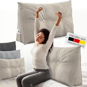 Подушка для спины ELONEO шириной 100 см, клиновидная подушка, подходит для кровати и дивана, треугольная подушка для чтения, подушка со съемным и моющимся чехлом aktiv shop GmbH