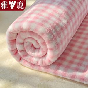 Yalu Простыня 180х200 см из молочного велюра, цвет Pink Plaid, для матраса 5-25 см
