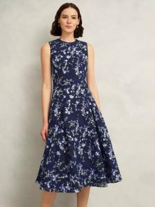 Платье Ria с цветочной вышивкой Hobbs, Midnight/Multi