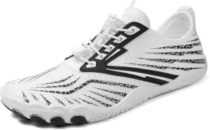 Обувь для походов босиком для женщин и мужчин, профессиональная здоровая нескользящая водная обувь, минималистичные быстро сохнущие аква-носки, спортивная уличная обувь для бега с широкой носочной частью, унисекс с поддержкой свода стопы Canbebig, белый