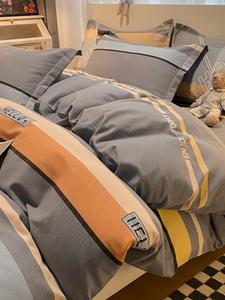 MIDO HOUSE Комплект постельного белья 1,2 м, 3 предмета, пододеяльник 160x210 см, цвет Zhi Qingchun - серый