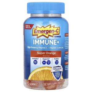 Жевательные конфеты Immune+, супероранжевый цвет, 45 жевательных конфет Emergen-C