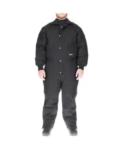 Мужские утепленные комбинезоны ComfortGuard с защитой от холода до -10°F, водоотталкивающие, износостойкие, полноразмерные для работы в холодную погоду RefrigiWear, черный