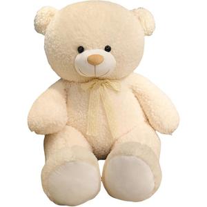 Плюшевая кукла медвежонок Cotton Candy мягкая и очаровательная для обнимашек, высота 80см/100см/120см/140см MERCONSER, бежевый