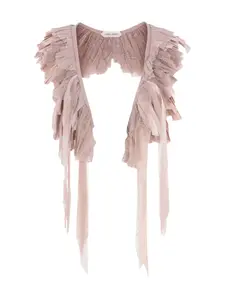 Плиссированный шарф с оборками Alberta Ferretti, розовый