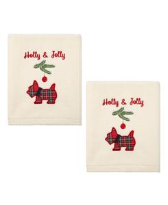 Набор хлопковых полотенец для рук Scottie, 28 x 16 дюймов Avanti, слоновая кость