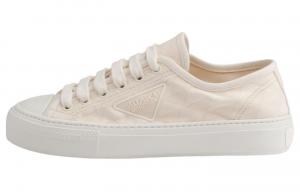Кроссовки Canvas с треугольным логотипом PRADA, Beige