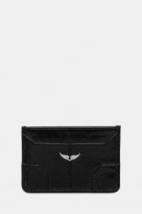Кожаный чехол для карт Zadig&Voltaire, черный