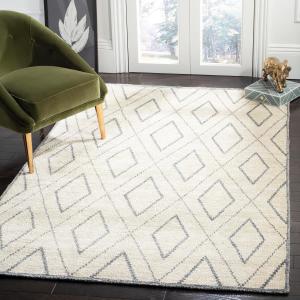 Ковер SAFAVIEH, 153 x 244 см, Stone Wash Collection Beige/Grey STW311A ручной работы с узором бамбуковый шелк