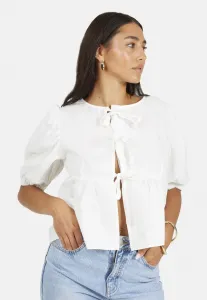 Блузка с пышными рукавами Brave Soul, White
