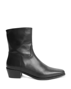 Женские кожаные ботильоны в стиле вестерн Whistles, черный