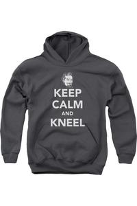 Толстовка с капюшоном «Keep Calm And Kneel» от DC Comics Gildan, Charcoal