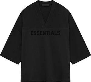 Футболка Fear of God Essentials Heavy Jersey Football 'Jet Black', черный