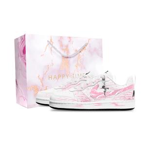 Court Borough дышащие низкие детские кроссовки для скейтбординга Unisex Nike, белый & розовый