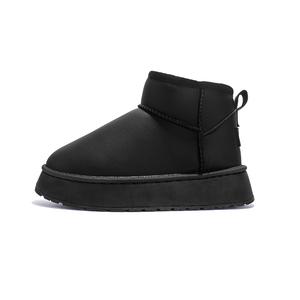Теплые, водонепроницаемые, нескользящие, короткие зимние ботинки на платформе для женщин NOCOPY, Black