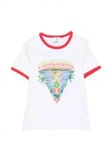 Футболка с принтом Casablanca, белый