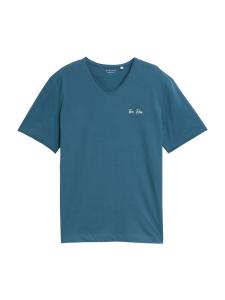 Футболка TOM TAILOR, Cyan blue/Dark blue