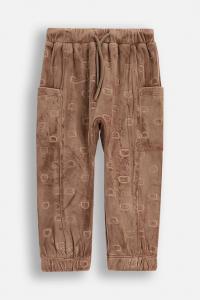 Детские бархатные спортивные штаны Coccodrillo, коричневый