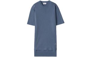 KENZO Женское платье с короткими рукавами темно-синего цвета