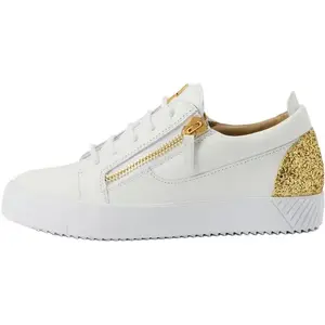 Женские кроссовки Gail Glitter с молнией Giuseppe Zanotti, белый