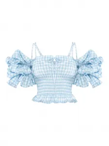 Блузка в клетку Sleeper, синий