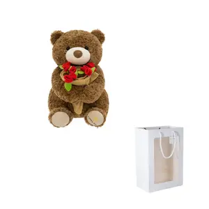 CHONGRONGLIANYU Розовый медведь букет шапки и кепки плюшевые куклы 25см/38см высота