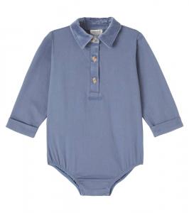 Боди из хлопкового твила Matsel Donsje, Dark Spruce