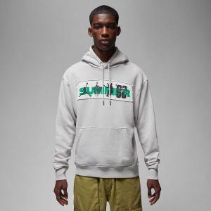 Худи M J UNION X BBS FLEECE HOODY Jordan, цвет Grauer Nebel/Photonenstaub/Stadiongrün/Schwarz