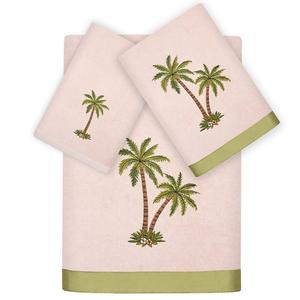 Linum Home Textiles Palmera Набор украшенных полотенец из 3 предметов, цвет Blush