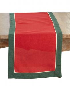 Скатерть-дорожка с каймой, 40 см x 183 см Saro Lifestyle, Red