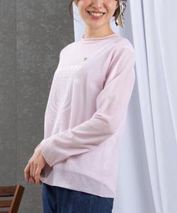 Прозрачная трикотажная ткань с отложным воротником