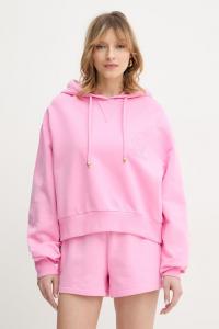 Хлопковая толстовка Just Cavalli, розовый