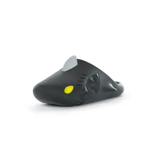 HelloSlippers Акулий тапочки Mule Giant Of Light, закрытые тапочки унисекс черные, цвет Black