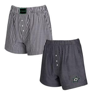 Женские боксеры concepts sport charcoal dallas stars, набор из 2 штук Unbranded