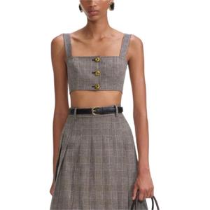 Self-portrait Футболка-майка Self portrait женская Khaki