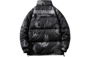 SCRM Пуховик унисекс, Черно-белый