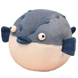 Милый плюшевый круглый аллигатор Pufferfish, высота 35см/45см/60см/80см Bitter purchase