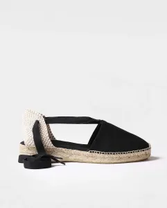 Женские плетёные эспадрильи на клиновидной подошве с лентами Toni Pons, черный
