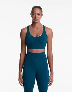 Компрессионный бюстгальтер Oysho средней поддержки с чашками в цвете «Орион-Блю»