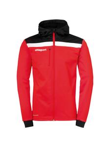 Тренировочная куртка OFFENSE 23 MULTI HOOD JACKET красного/черного цвета uhlsport