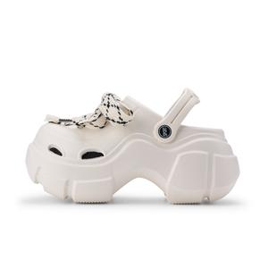 Клоги Женские XMISTUO, 2314-1 Белые Черные Клоги на Шнурках