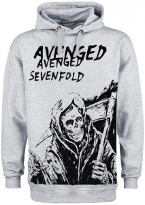 Толстовка с капюшоном Avenged Sevenfold Scheleton, пятнистый серый