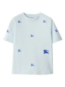 Футболка с логотипом EKD BURBERRY KIDS, синий