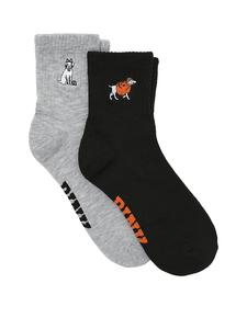 2 пары носков по 1/4 Pink, pure black/heather grey dog pack