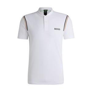 X Matteo Berrettini активная рубашка поло с контролем влажности BOSS, белый
