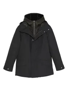 Парка с капюшоном Yves Salomon, черный