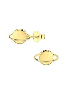 Alexander York Серьги-гвоздики SATURN из серебра 925 пробы, комплект из 2 штук