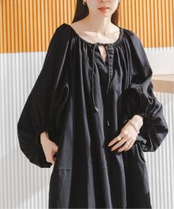 Предзаказ/Эксклюзив от NOBLE: venit/Venit Хлопково-шелковое платье с рукавами-баллонами