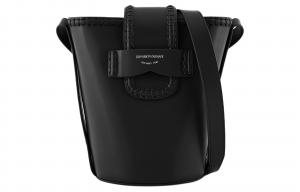 Сумка-ведро из полиуретана, женская черная сумка через плечо, кроссбоди EMPORIO ARMANI