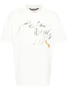 Футболка Foggy с логотипом PALM ANGELS, белый